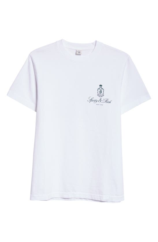 Shop Sporty And Rich Sporty & Rich Vendome Be Nice Cotton Graphic T-shirt In White