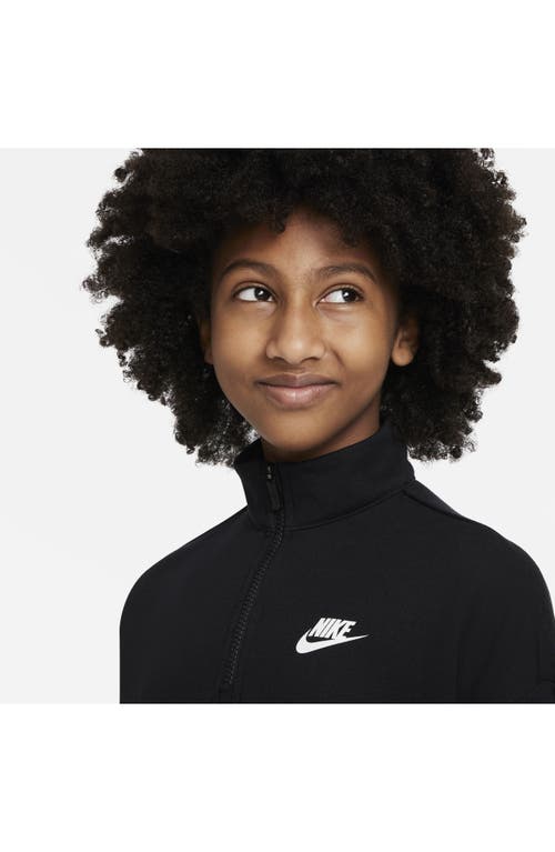 Shop Nike Kids' Club Fleece Half Zip Sweatshirt In Black/white