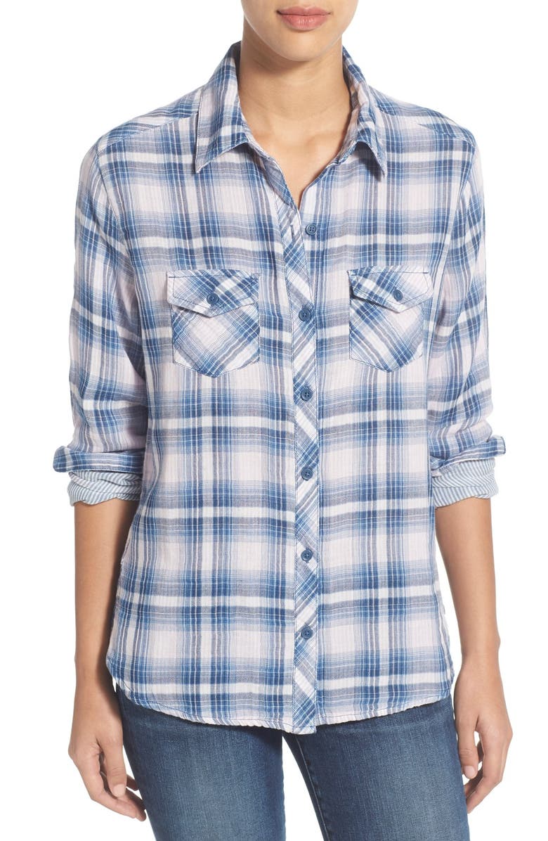 Beach Lunch Lounge Double Face Woven Plaid Shirt | Nordstrom