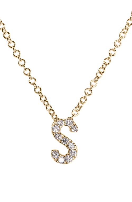 Bony Levy 18k Gold Pavé Diamond Initial Pendant Necklace In 18k Yellow Gold - S