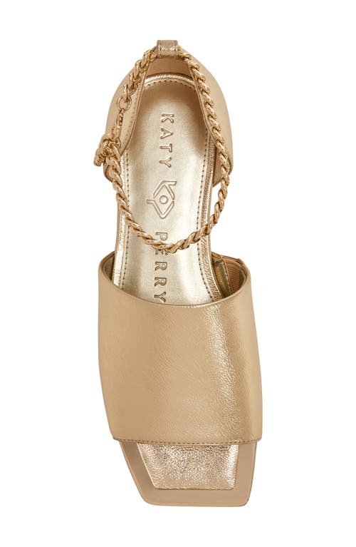 Shop Katy Perry Caught Up Square Toe Anklet Sandal In Gold