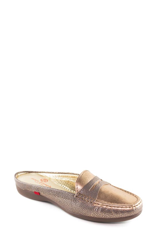 Marc Joseph New York Union Penny Loafer Mule In Champagne Metallic