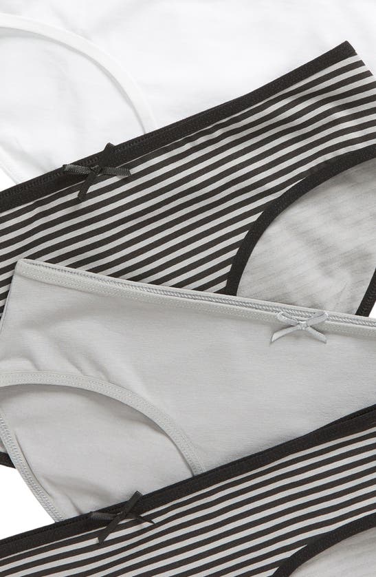 Nordstrom Kids' Assorted 5-pack Hipster Briefs In Grey Pack