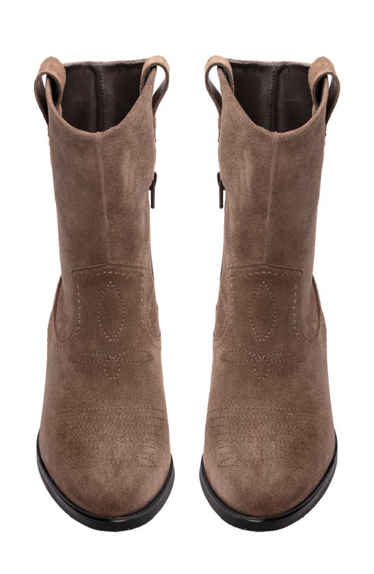 Shop Clarks (r) Octavia Up Western Boot In Taupe Suede