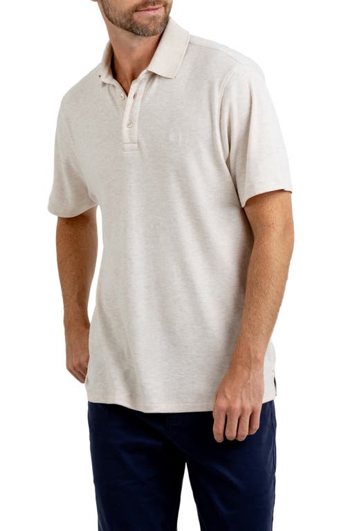 Rainforest Heathered Jersey Polo In Oatmeal