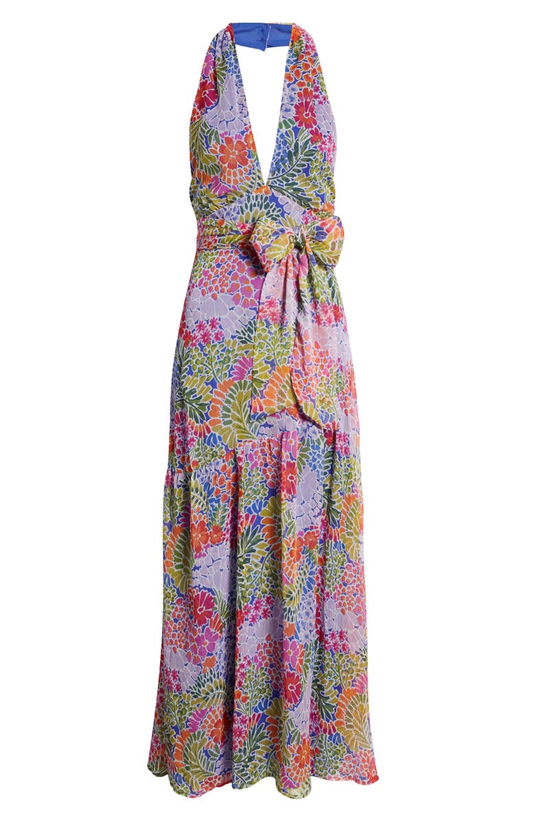 BTFL-life Floral Halter Neck Maxi Dress | Nordstrom