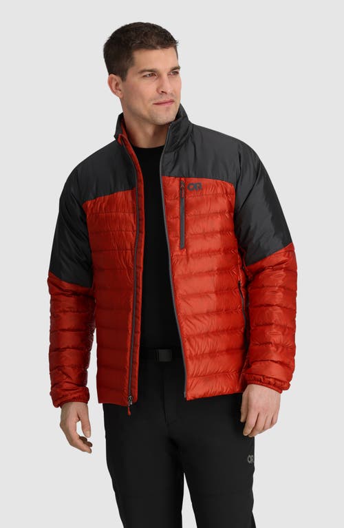 Shop Outdoor Research Helium 800 Fill Power Down Jacket In Jupiter/storm