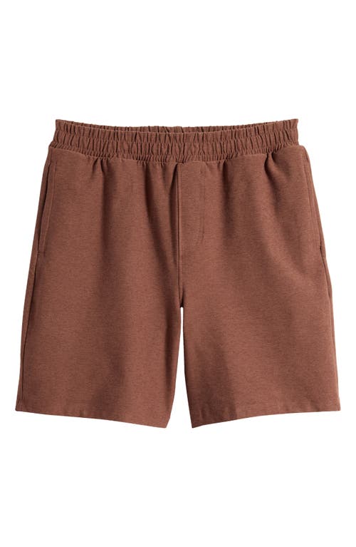 Shop Beyond Yoga Take It Easy Sweat Shorts In Bold Mocha Heather