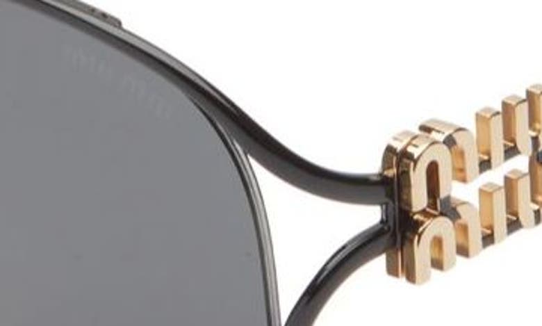 Shop Miu Miu 58mm Pilot Sunglasses In Black