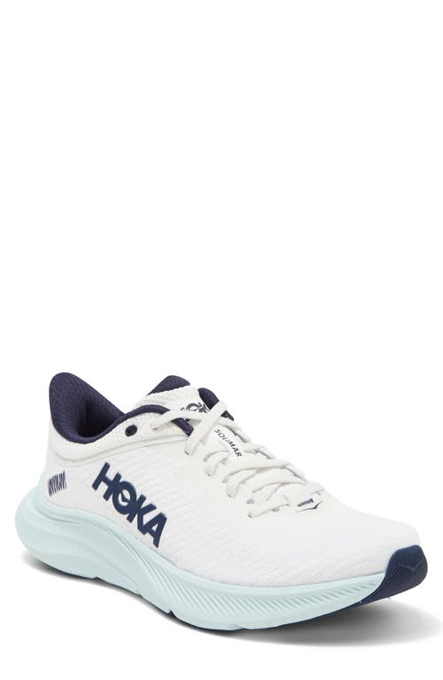 HOKA Solimar Running Shoe in Blanc De Blanc /Blue Glass