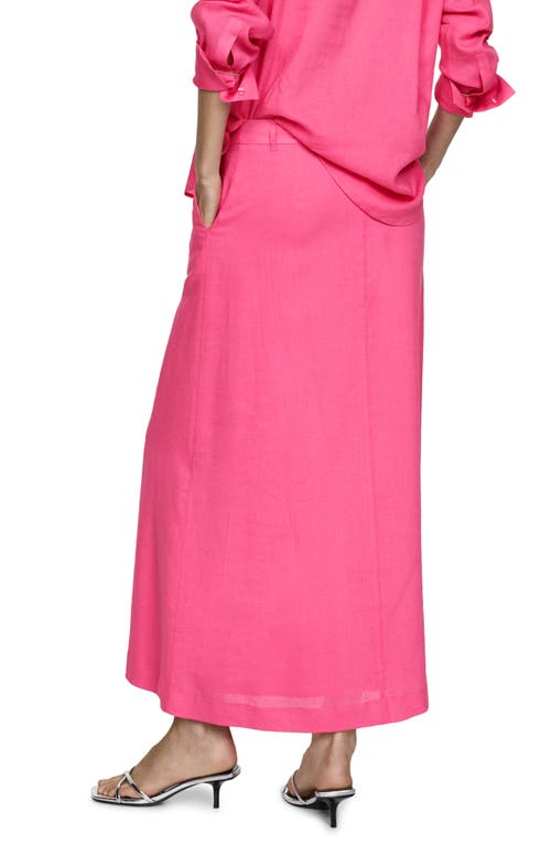 Mango Women's Long Lyocell Skirt In Pink
