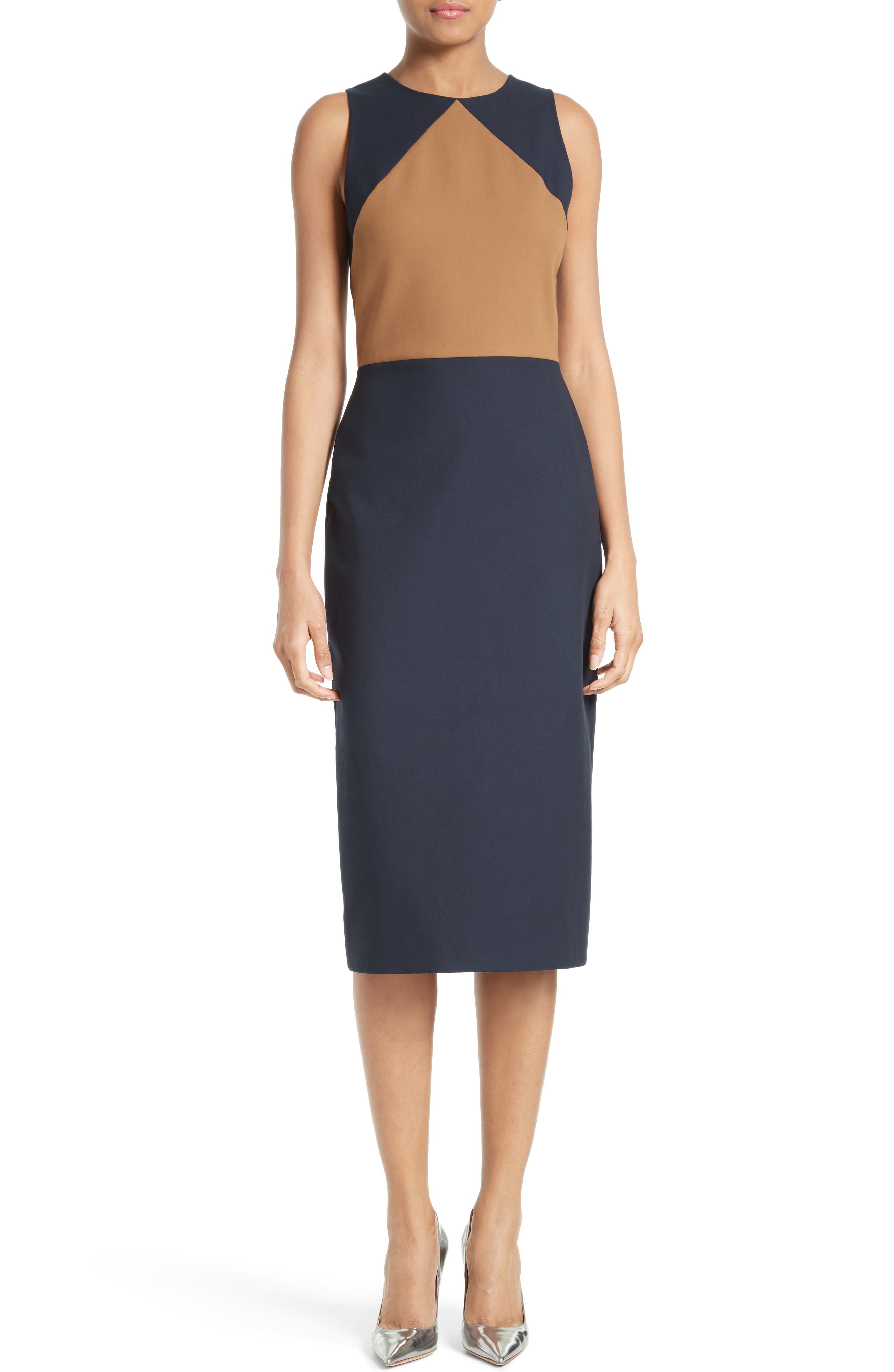 dvf colorblock dress