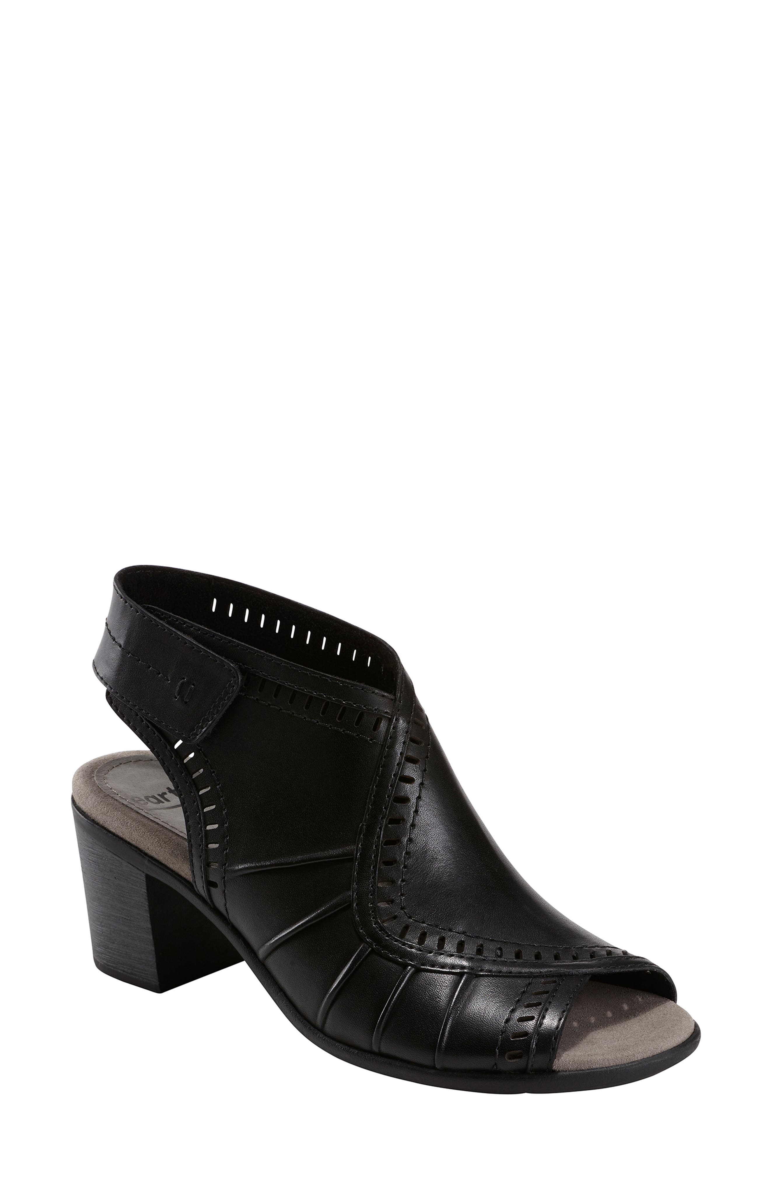 Earth Moza Slingback Sandal- Black