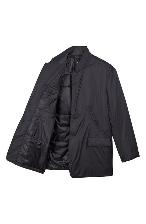 Shop Y-3 Water Resistant Quilted Coat In Black