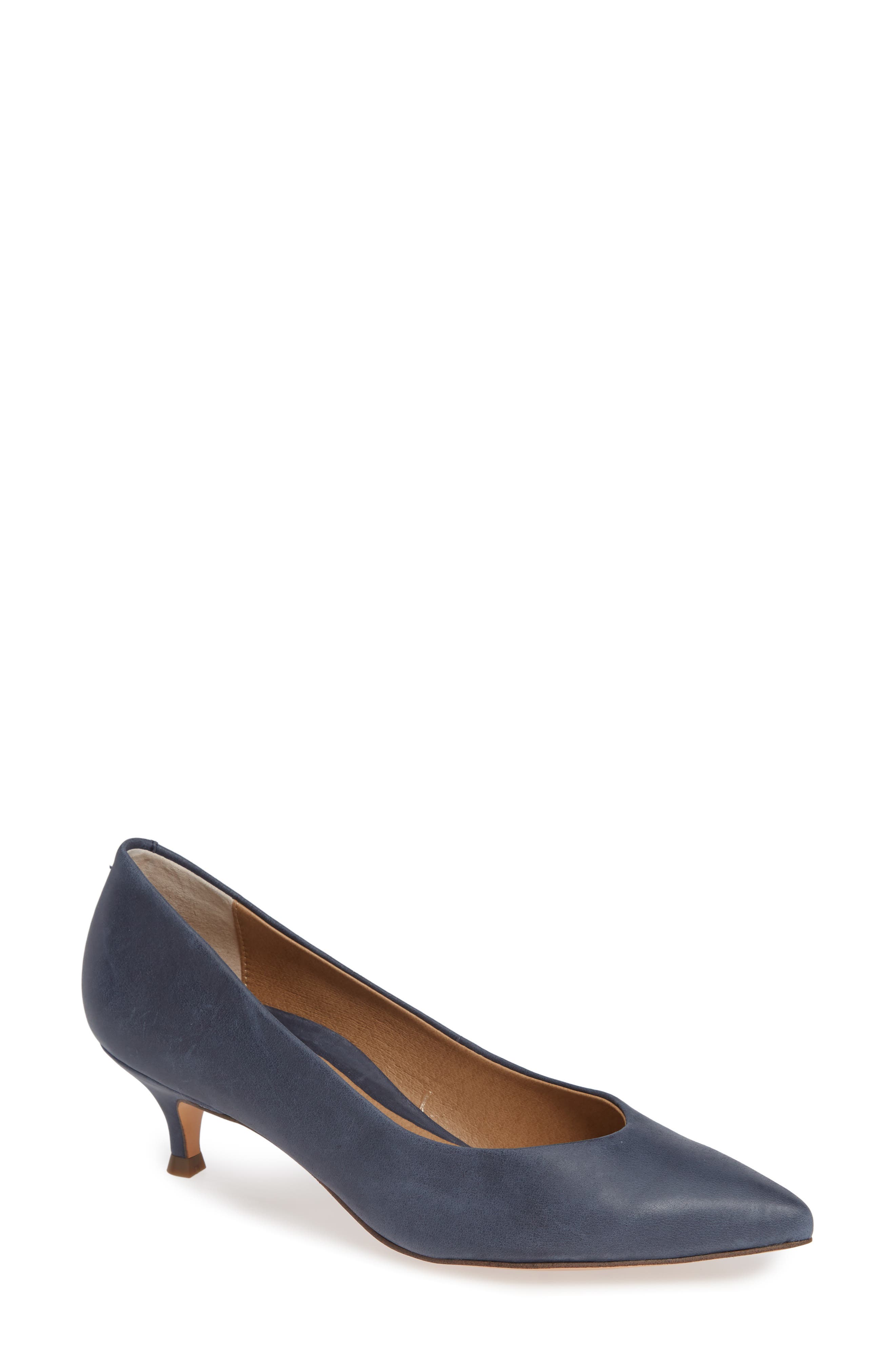 Vionic Josie Kitten Heel Pump- Blue