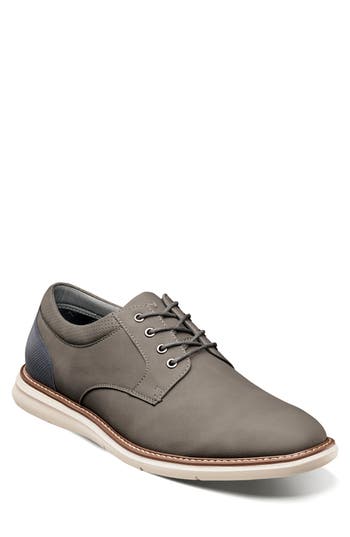 Shop Nunn Bush Chase Plain Toe Derby In Gray