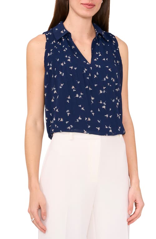 Halogenr Halogen(r) Released Pleat Sleeveless Top In Blue