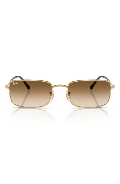 Ray Ban Rb3746 Sunglasses Arista Gold Frame Brown Lenses 59-20 In Gold Flash