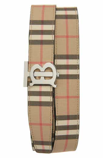 Burberry Reversible Monogram Motif Vintage Check Belt , Size: 85