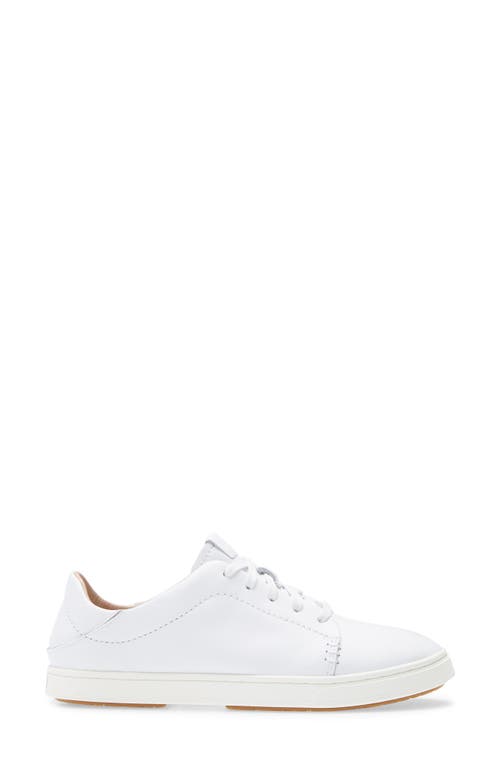 Shop Olukai Pehuea Li 'ili Convertible Sneaker In White/white Leather