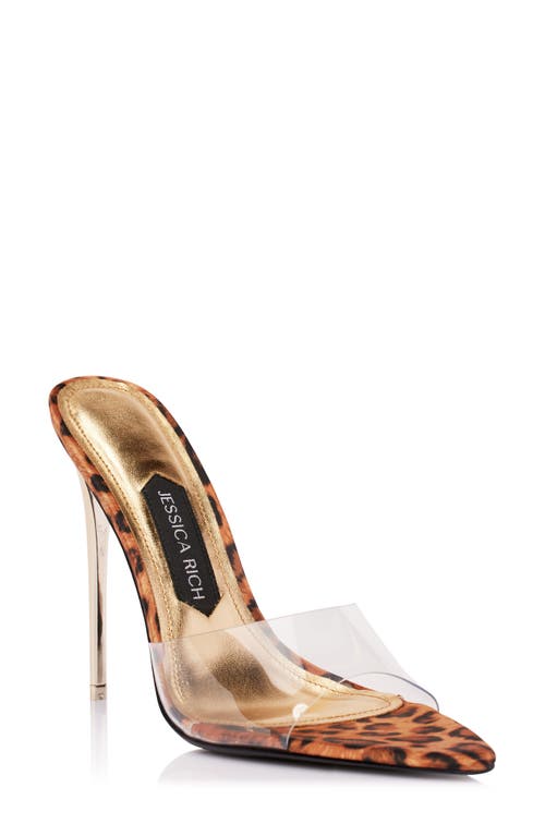 JESSICA RICH Racy Pointed Toe Sandal in Leopard