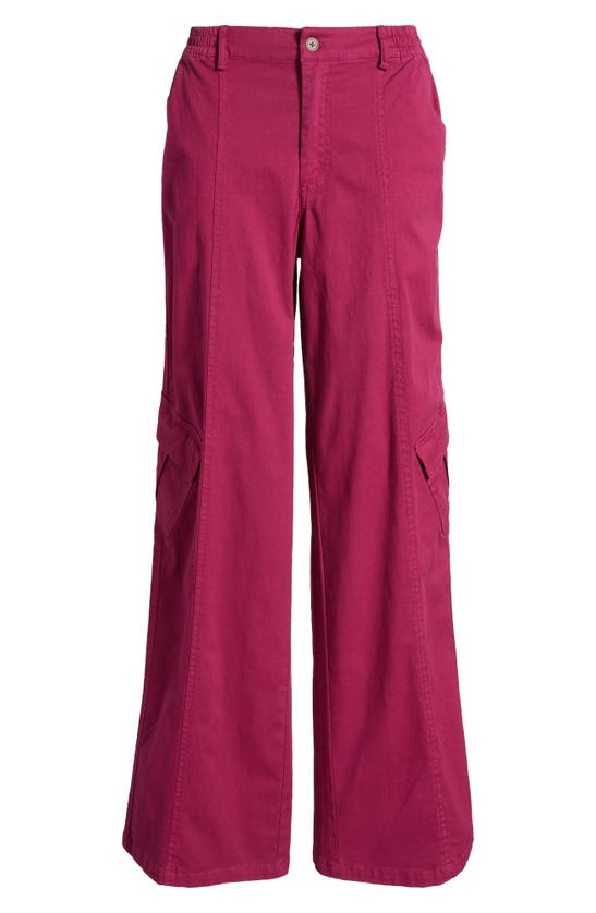 Bp. Wide Leg Cargo Pants In Purple Magenta