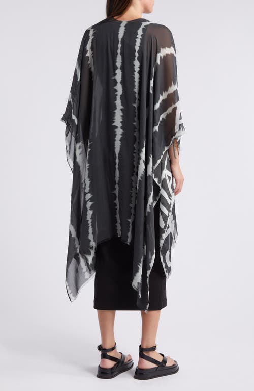 Shop Allsaints Tie Dye Stripe Ruana In Black