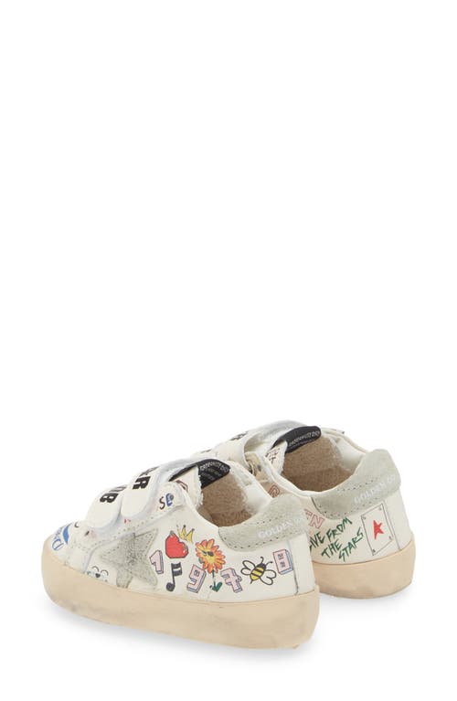 Golden Goose Kids' Old School Graffiti Low Top Sneaker In White/multi