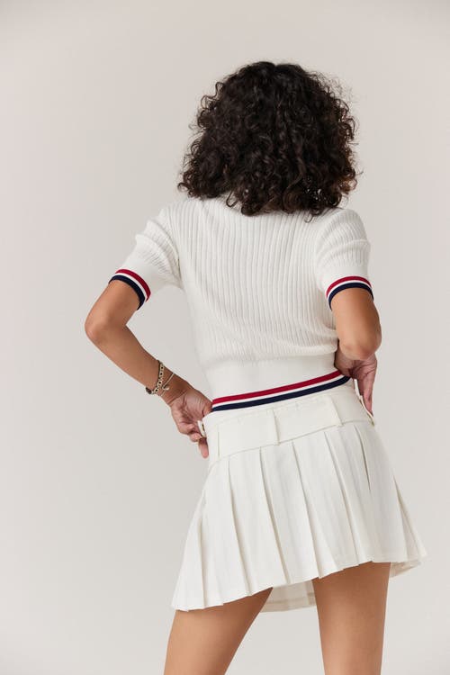 Goldie Byrd Knit Polo In White