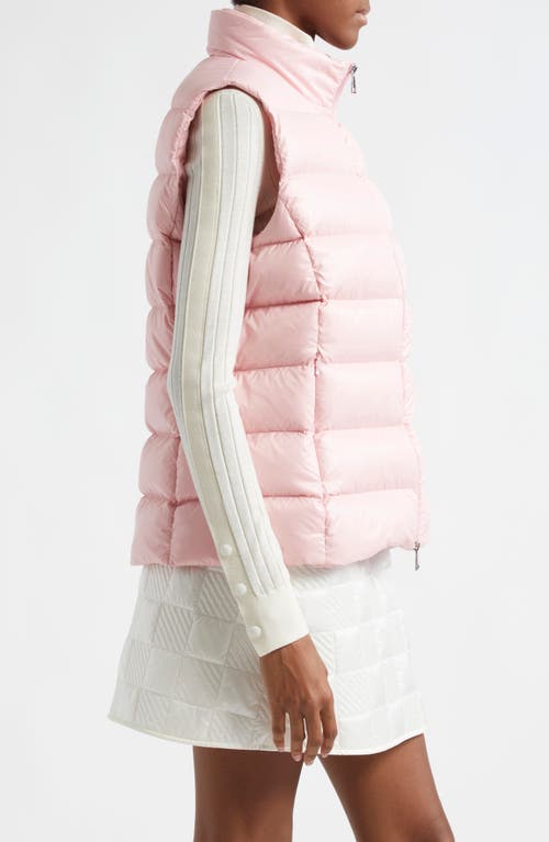 Shop Moncler Ghany Mock Neck Down Puffer Vest In Bashful Blush