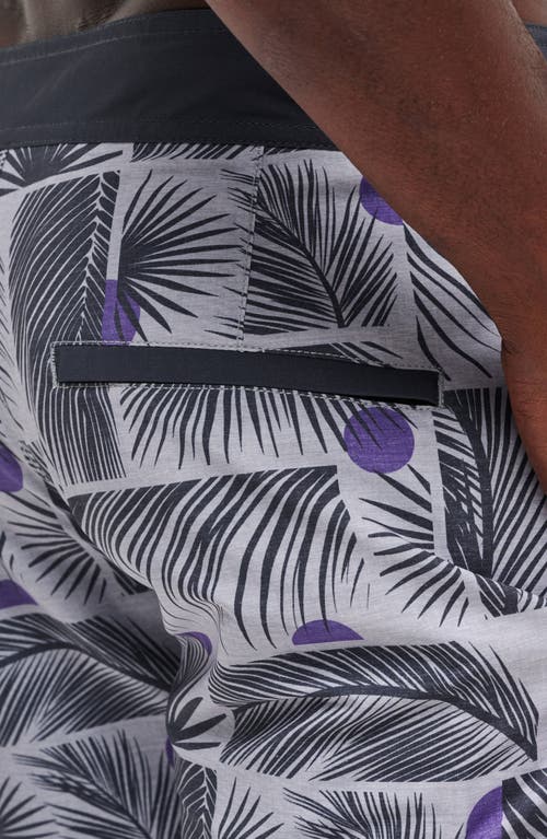 Travismathew Island Hopper Board Shorts In Heather Grey Pinstripe