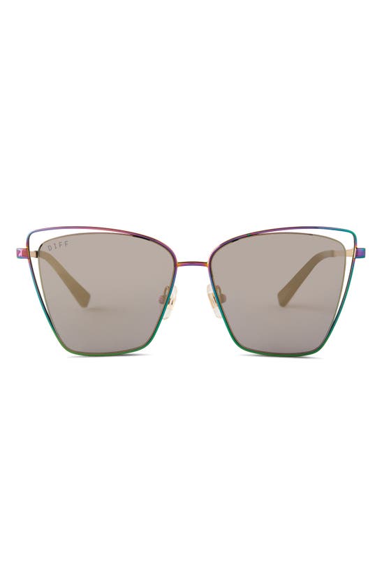 Diff Becky Iii 57mm Floating Cat Eye Sunglasses In Oil Slick / Grey ...
