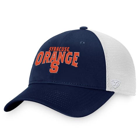 Youth New Era Navy Syracuse Orange Marl Cuffed Knit Hat with Pom