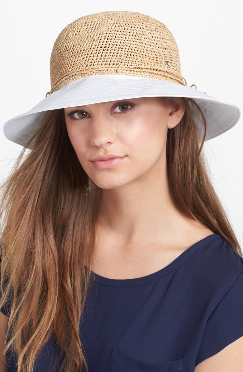 Helen Kaminski '8 Bria' Raffia & Cotton Sun Hat | Nordstrom