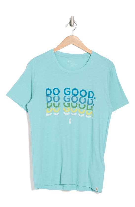 Shop Cotopaxi Do Good Repeat Organic Cotton & Recycled Polyester Graphic T-shirt In Sea Glass