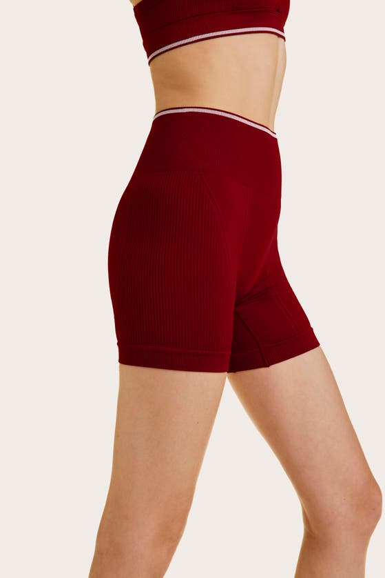 Shop Alala Barre Seamless Short In Garnet