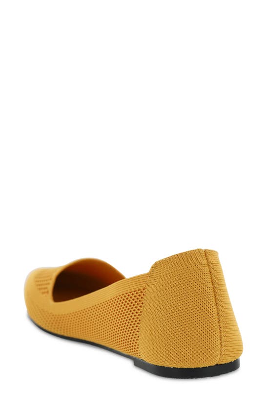 Shop Mia Corrine Knit Flat In Mustard Fl