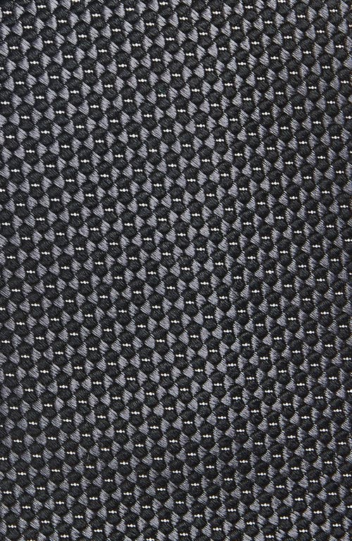 Shop Nordstrom Triangle Grid Silk Tie In Black