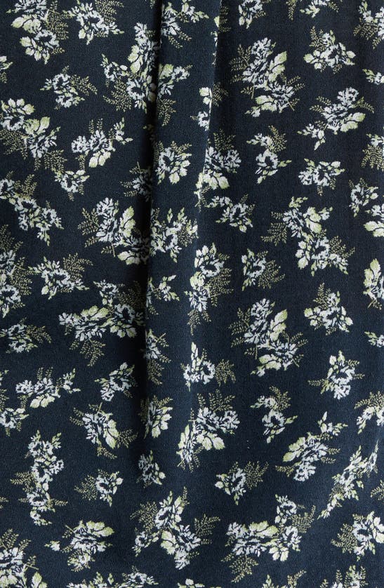 Shop Treasure & Bond Print V-neck Top In Navy- Beige Lillith Floral