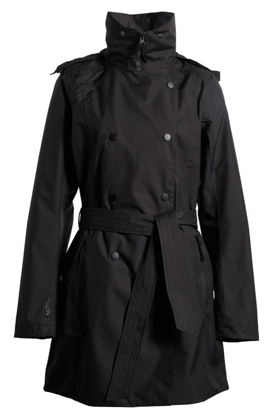 Shop Helly Hansen Wesley Ii Waterproof Insulated Trench Coat In Black