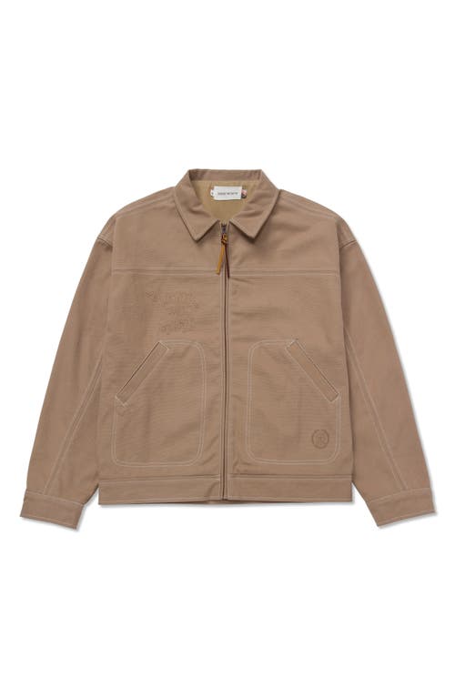 HONOR THE GIFT Script Canvas Carpenter Jacket in Light Brown