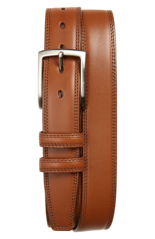 Kipskin Leather Belt in Saddle Tan