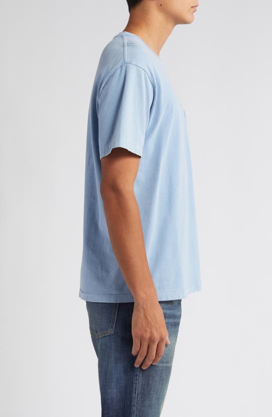 Frame Vintage Wash Pocket T-shirt In Vintage Light Blue
