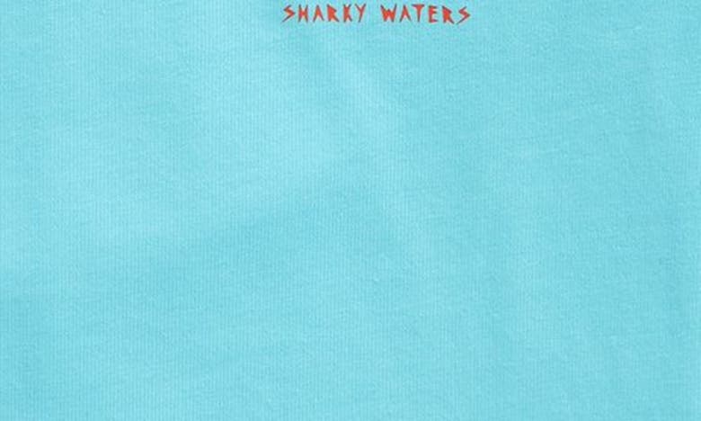 Boardies Kids' Sharky Waters Organic Cotton Graphic T-shirt In Blue