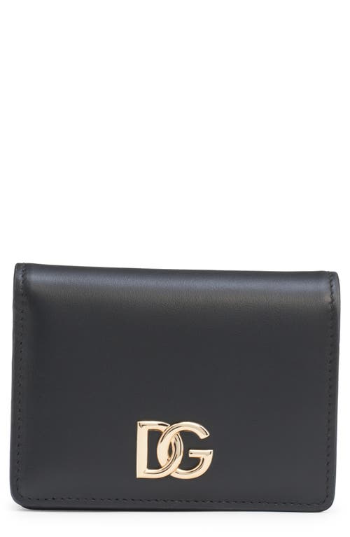 Dolce & Gabbana DG Logo Leather Wallet in 80999 Black at Nordstrom