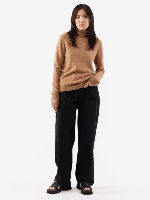 Shop Gobi Cashmere Classic Turtle Neck In Sheepskin