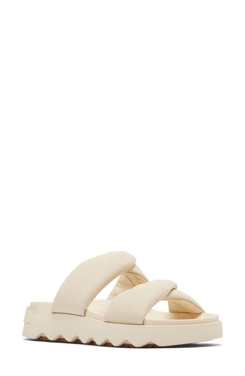 Sorel Viibe Twist Slide Sandal In Honey White/gum