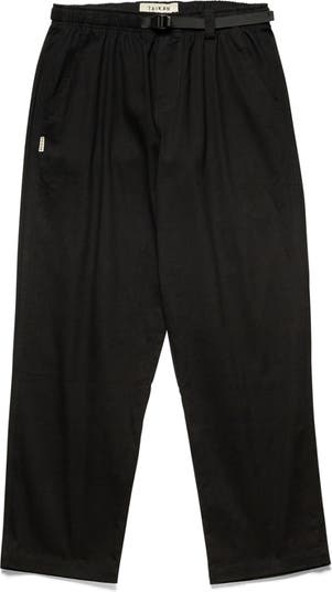 Taikan Chiller Belted Loose Fit Cotton Stretch Twill Pants | Nordstrom