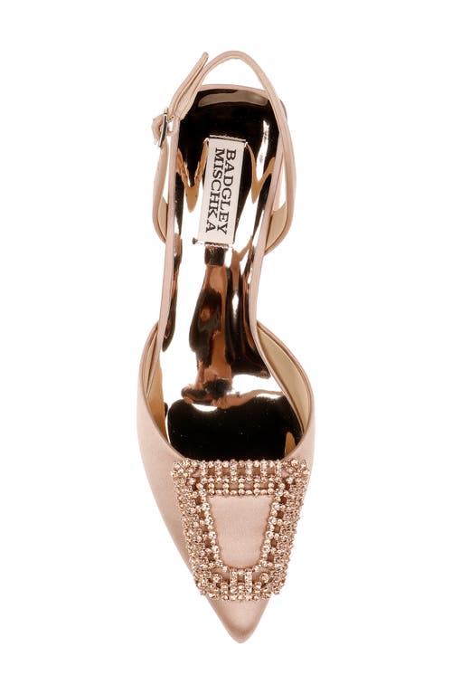Shop Badgley Mischka Collection Emmie Slingback Pointed Toe Pump In Warm Nude
