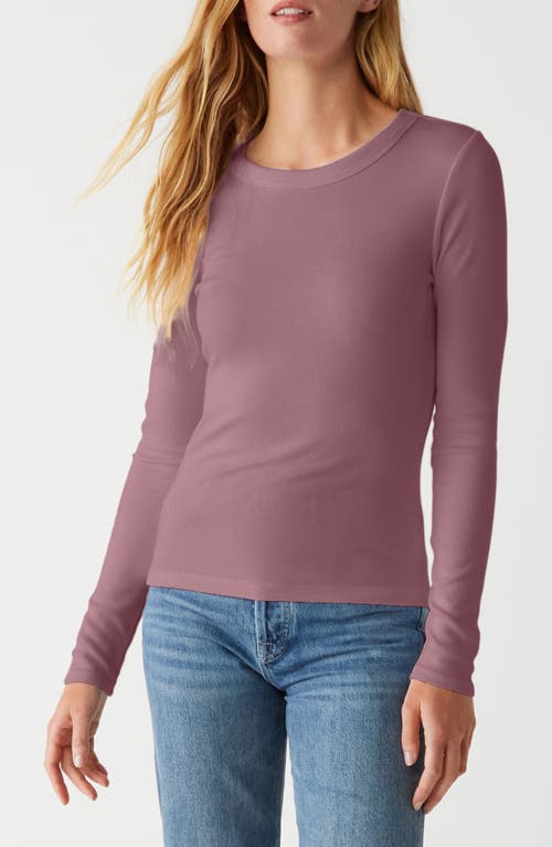 Shop Michael Stars Zola Long Sleeve T-shirt In Berrywood